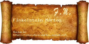 Finkelstein Márton névjegykártya